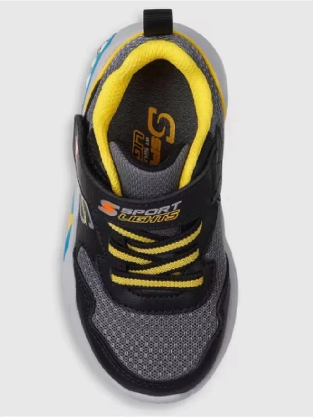 Skechers Kids' Gray & Yellow Light-Up Construction Sneakers 10T
